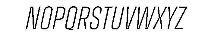 Zuume CutExtraLightItalic Font UPPERCASE