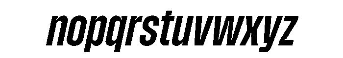 Zuume CutSemiBoldItalic Font LOWERCASE