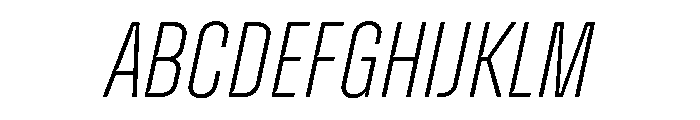 Zuume CutVariableItalic Font UPPERCASE