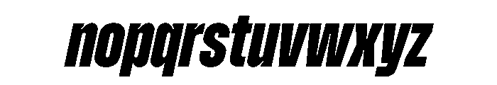 Zuume ExtraBoldItalic Font LOWERCASE