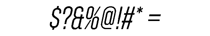 Zuume LightItalic Font OTHER CHARS
