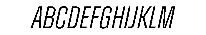 Zuume LightItalic Font UPPERCASE