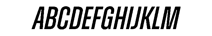 Zuume MediumItalic Font UPPERCASE