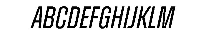 Zuume RegularItalic Font UPPERCASE