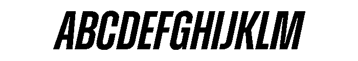 Zuume SemiBoldItalic Font UPPERCASE