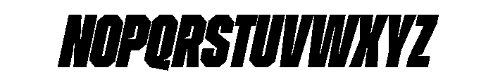 ZuumeEdge CutBlackItalic Font UPPERCASE