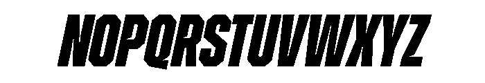 ZuumeEdge CutExtraBoldItalic Font UPPERCASE