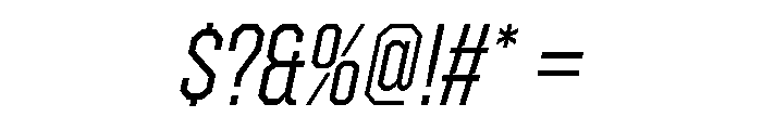 ZuumeEdge CutLightItalic Font OTHER CHARS