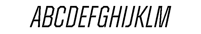 ZuumeEdge CutLightItalic Font UPPERCASE