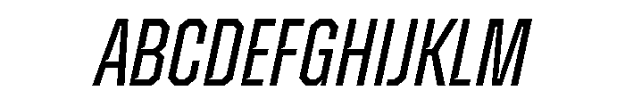 ZuumeEdge CutRegularItalic Font UPPERCASE