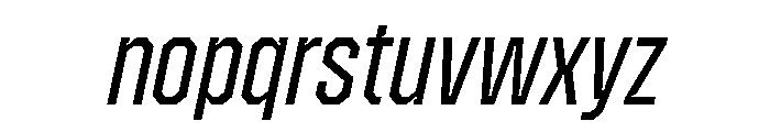 ZuumeEdge CutRegularItalic Font LOWERCASE