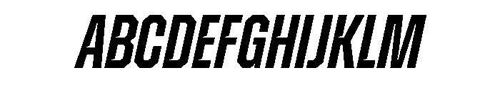 ZuumeEdge CutSemiBoldItalic Font UPPERCASE