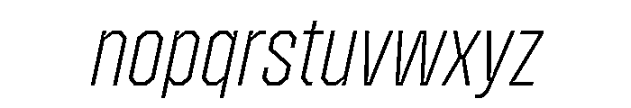 ZuumeEdge CutVariableItalic Font LOWERCASE