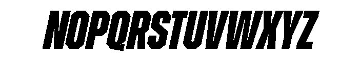ZuumeEdge ExtraBoldItalic Font UPPERCASE