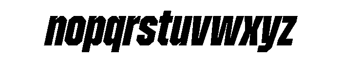 ZuumeEdge ExtraBoldItalic Font LOWERCASE