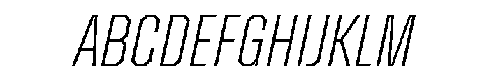 ZuumeEdge ExtraLightItalic Font UPPERCASE