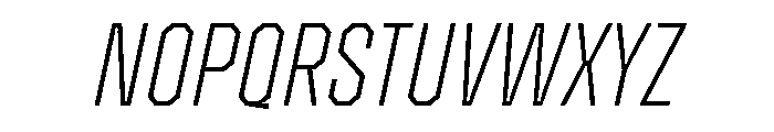 ZuumeEdge ExtraLightItalic Font UPPERCASE