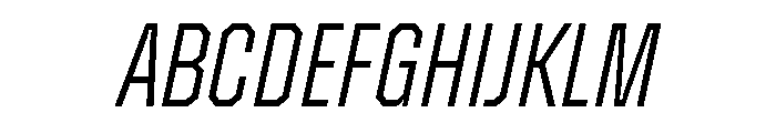 ZuumeEdge LightItalic Font UPPERCASE