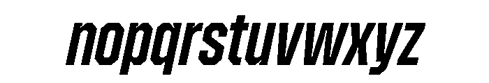 ZuumeEdge SemiBoldItalic Font LOWERCASE