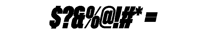 Zuume Cut Black Italic Font OTHER CHARS