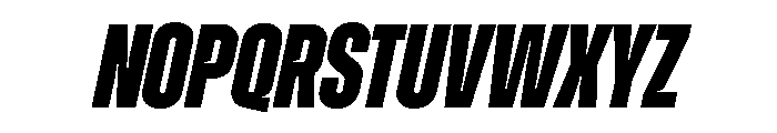 Zuume Cut Extra Bold Italic Font UPPERCASE