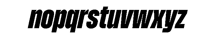 Zuume Cut Extra Bold Italic Font LOWERCASE