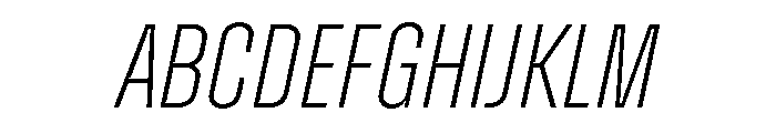 Zuume Cut Extra Light Italic Font UPPERCASE