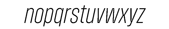 Zuume Cut Extra Light Italic Font LOWERCASE