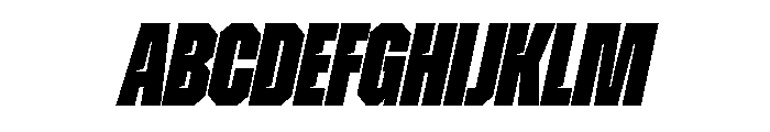 Zuume Edge Cut Black Italic Font UPPERCASE