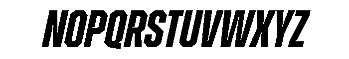 Zuume Edge Cut Bold Italic Font UPPERCASE