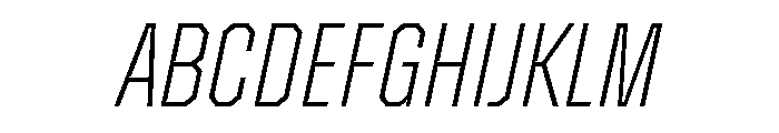 Zuume Edge Cut Extra Light Italic Font UPPERCASE