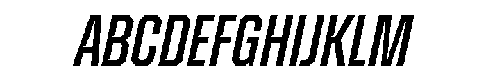 Zuume Edge Cut Medium Italic Font UPPERCASE