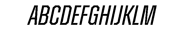 Zuume Edge Cut Regular Italic Font UPPERCASE