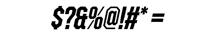 Zuume Edge Cut Semi Bold Italic Font OTHER CHARS