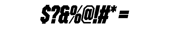 Zuume Edge Extra Bold Italic Font OTHER CHARS