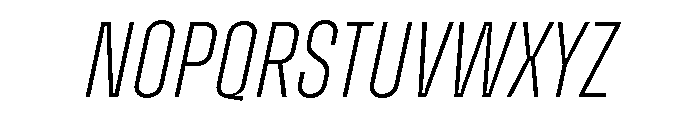 Zuume Extra Light Italic Font UPPERCASE