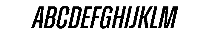 Zuume Medium Italic Font UPPERCASE