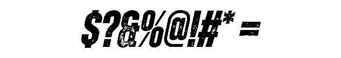 Zuume Rough Bold Italic Font OTHER CHARS