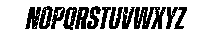 Zuume Rough Bold Italic Font UPPERCASE