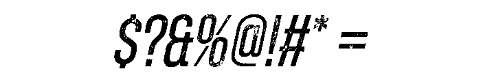 Zuume Rough Regular Italic Font OTHER CHARS