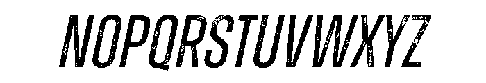Zuume Rough Regular Italic Font UPPERCASE