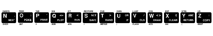 ZX-Spectrum Keyboard Solid Font LOWERCASE