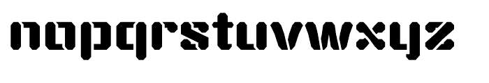 ZXA Stencil Font LOWERCASE