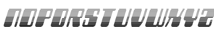 Zyborgs Gradient Italic Font LOWERCASE