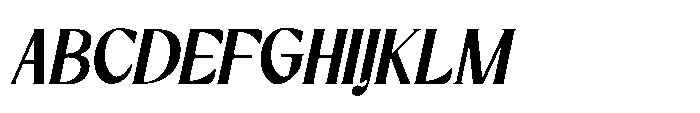 Zyvara Italic Regular Font UPPERCASE