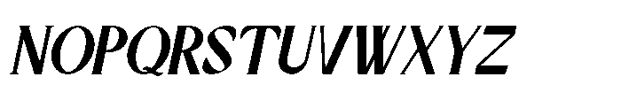 Zyvara Italic Regular Font UPPERCASE