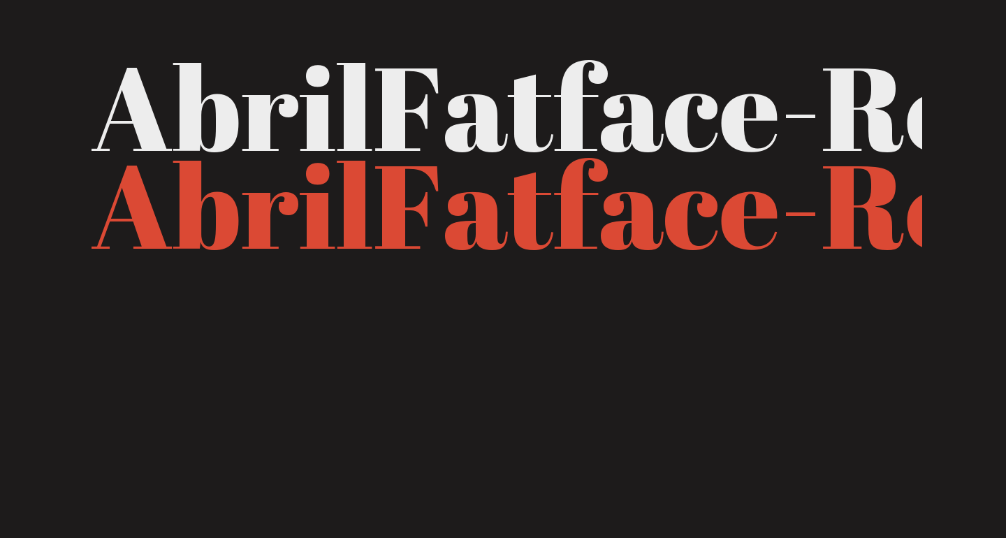 AbrilFatfaceRegular free Font What Font Is