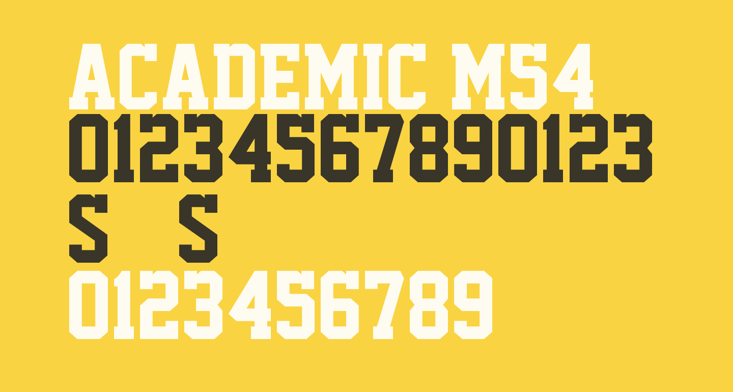 Academic M54 Free Font What Font Is