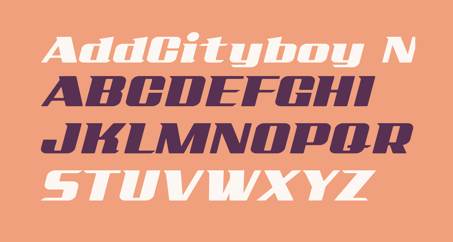 AddCityboy Normal free Font - What Font Is