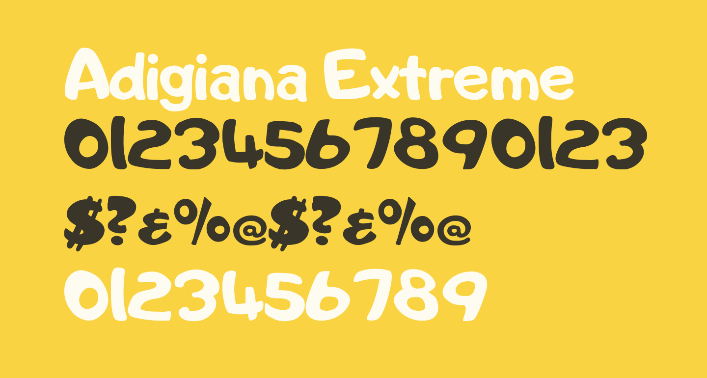 Adigiana Extreme free Font What Font Is